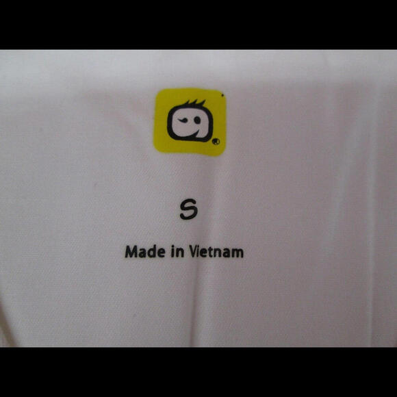 Utility Girl Womens Natural White Uniform Medical Nurse Scrub Top Size S DEFECT​ - Picture 4 of 12